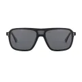 Carlton - Aviator Black Clip On Sunglasses for Men & Women